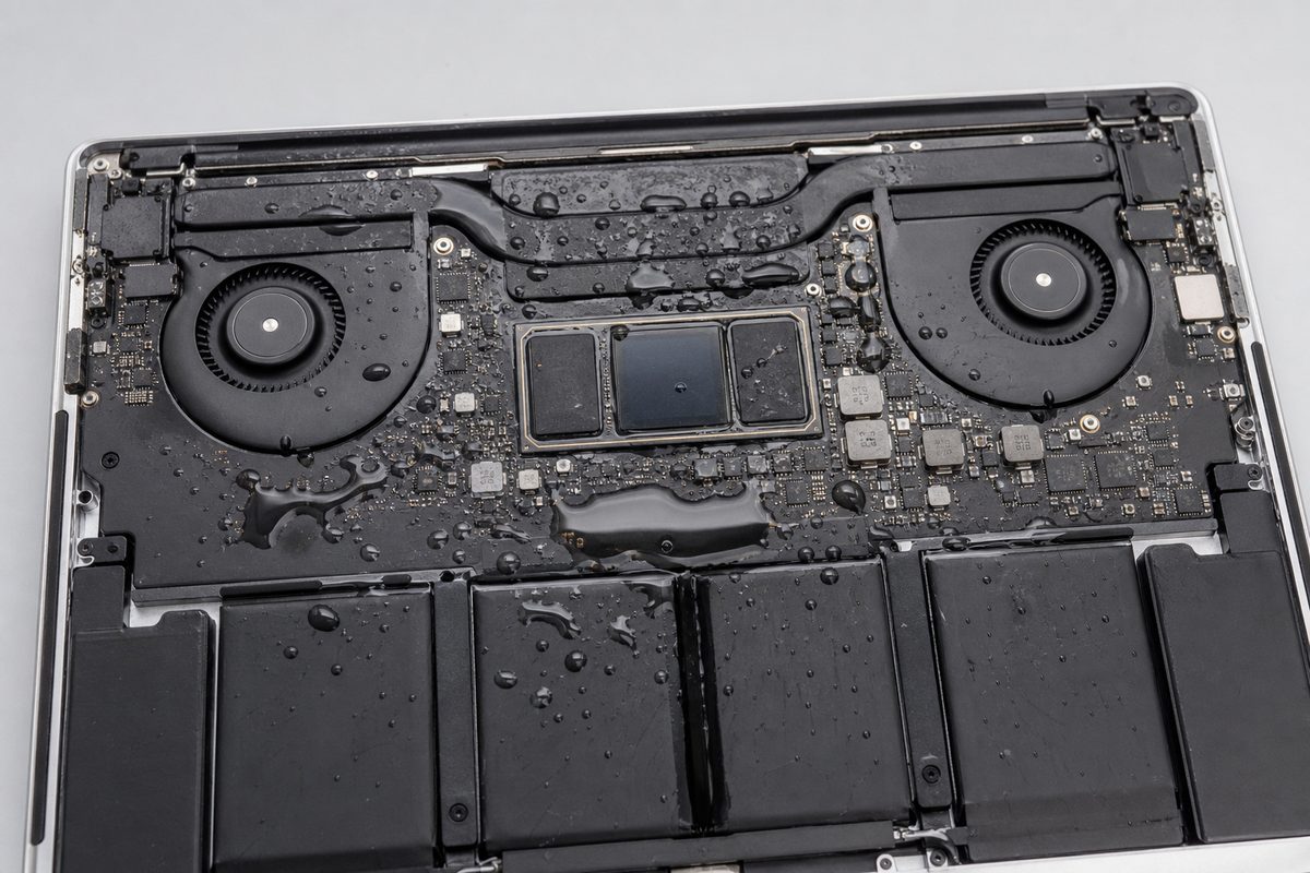 MacBook после залития — сервис Jabuka, Москва